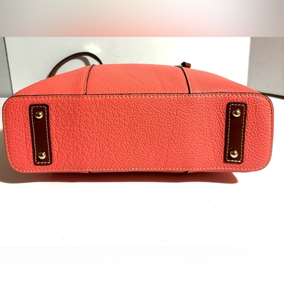 Dooney & Bourke coral  and Brown Shoulder Bag with Leather Straps - Picture 2 of 14